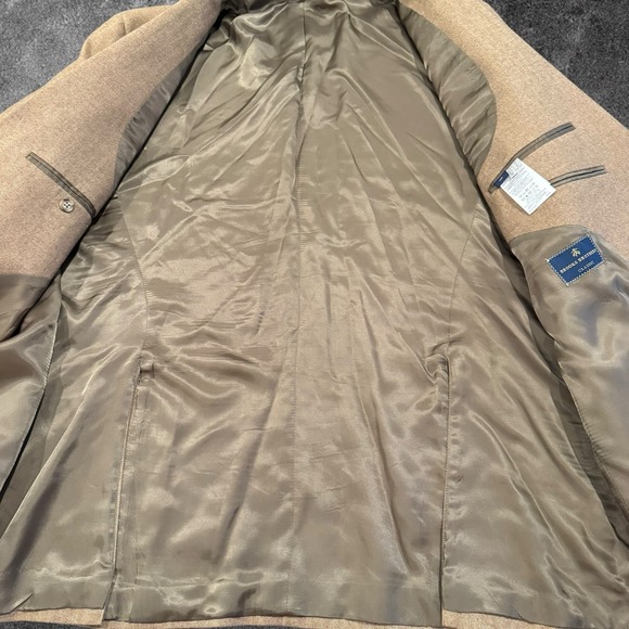 Brooks Brothers Blazer Mens 48R Tan Herringbone Sport Coat Classic Preppy Jacket - Picture 6 of 7